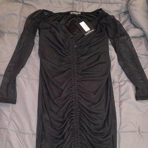 Black Ruched Dress